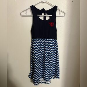 COLOSSEUM University of Dayton‎ Flyers Open Back Summer Dress Blue Red Girls XL